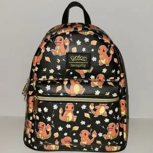 Loungefly Pokemon Charmander All Over Placement  Daisy Pattern Bag Mini Backpack Loungefly Pokemon Charmander All Over Placement Daisy  main image 4